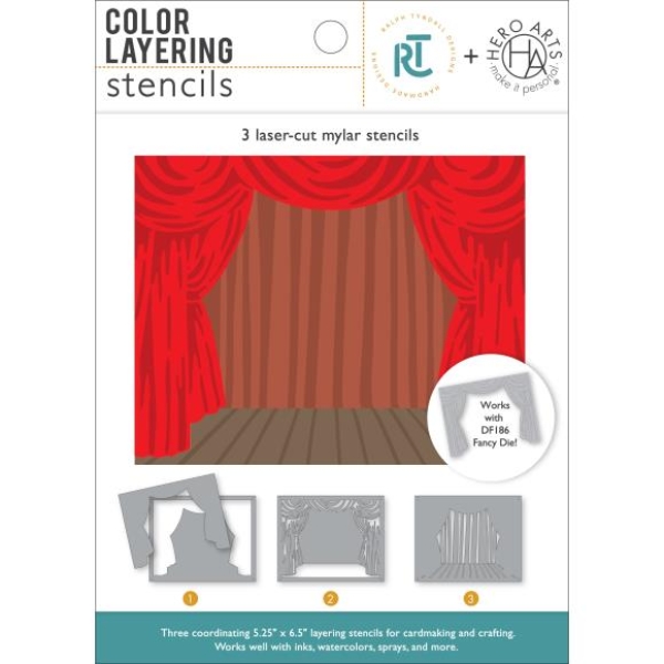 HA + RT Color Layering Stage Curtain, Schablone - Hero Arts