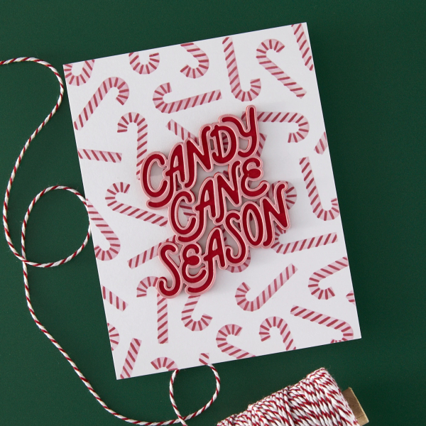 Candy Cane Toss Up Color Layering, Schablone - Hero Arts
