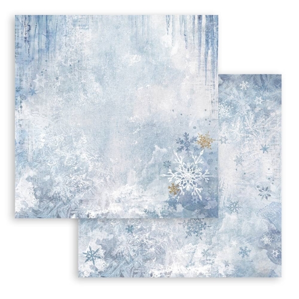 Dewdrops - Blue Snowflakes 12x12 - Stamperia