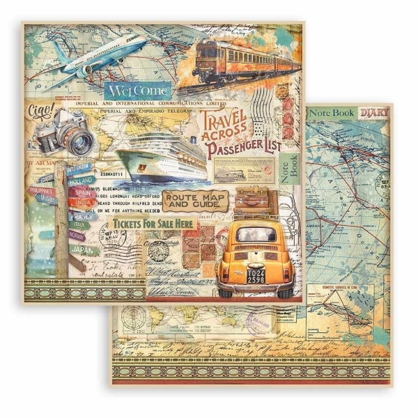 Art of Travelling, Car 12x12 - Stamperia