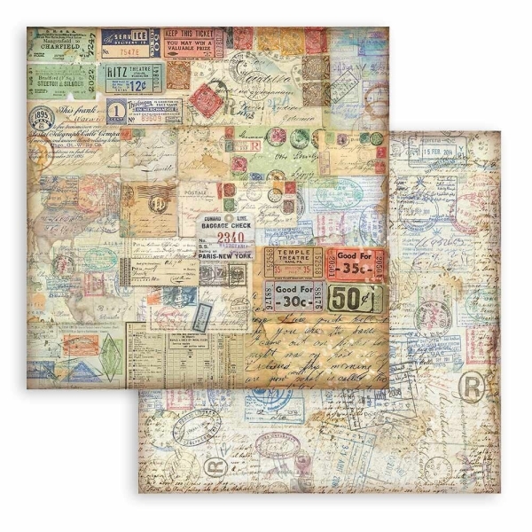 Art of Travelling, Tickets 12x12 - Stamperia