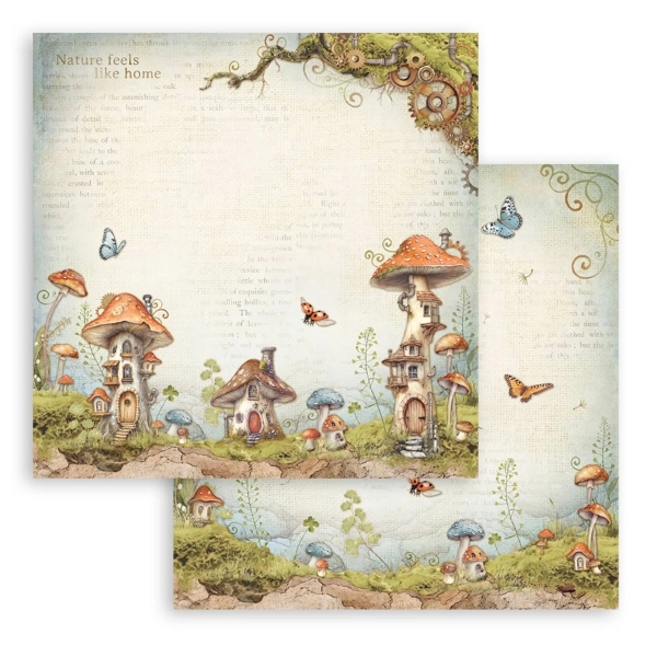 Hidden Grove - Mushroom House, 12x12 - Stamperia