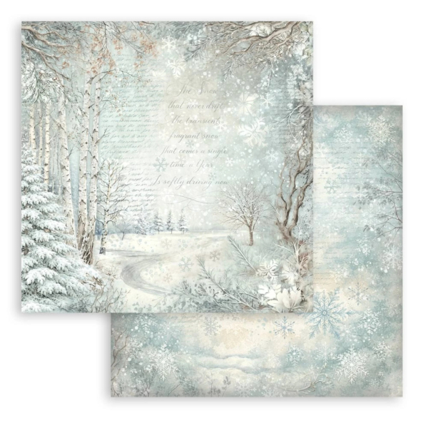 White Christmas - Snowy Woods, 12x12 - Stamperia