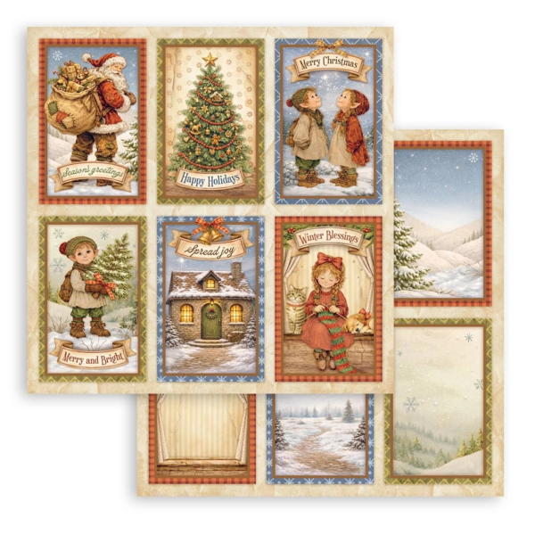 Silent Night, Cards, 12x12 - Stamperia