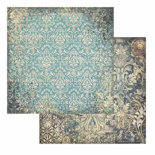 Fantasy World, Turquoise Wallpaper 12x12 - Stamperia