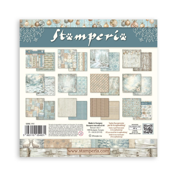White Christmas Background Selection 12x12 Paperpad - Stamperia