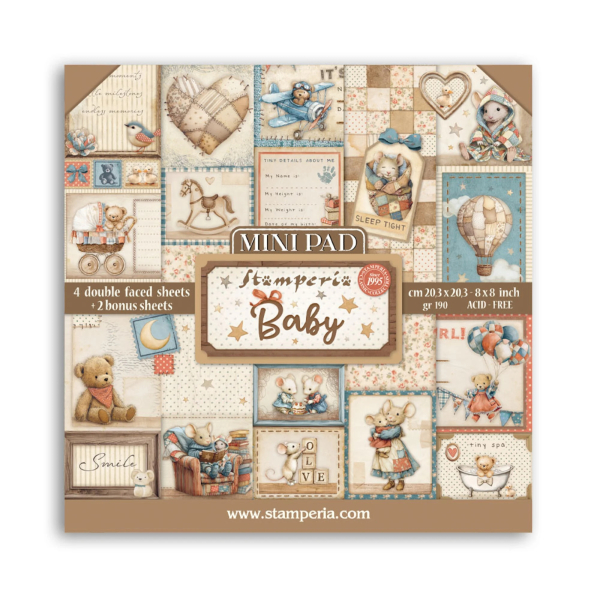 Baby 8x8 Mini Paperpad - Stamperia