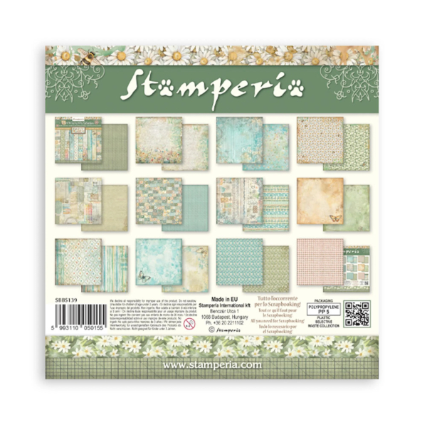Daisy Art Background Selection 8x8 Paperpad - Stamperia