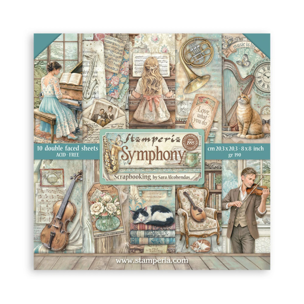 Symphony 8x8 Paperpad - Stamperia