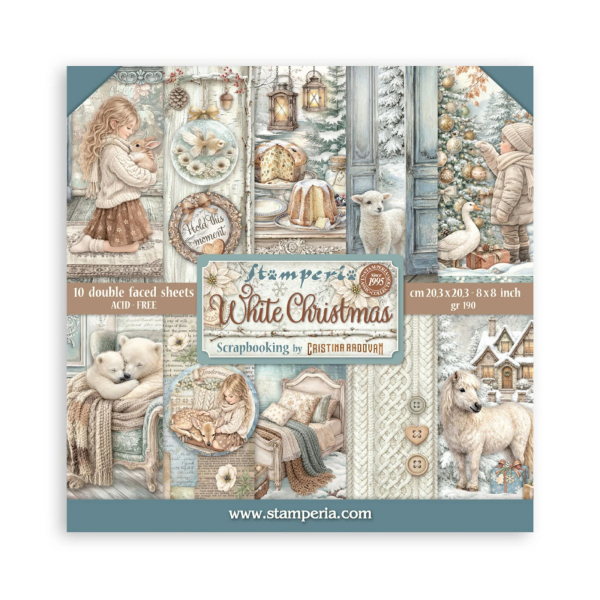 White Christmas 8x8 Paperpad - Stamperia