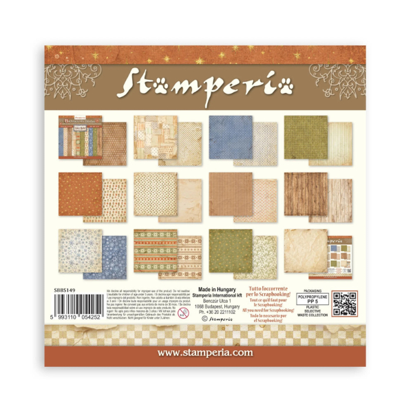 Silent Night Background Selection 8x8 Paperpad - Stamperia