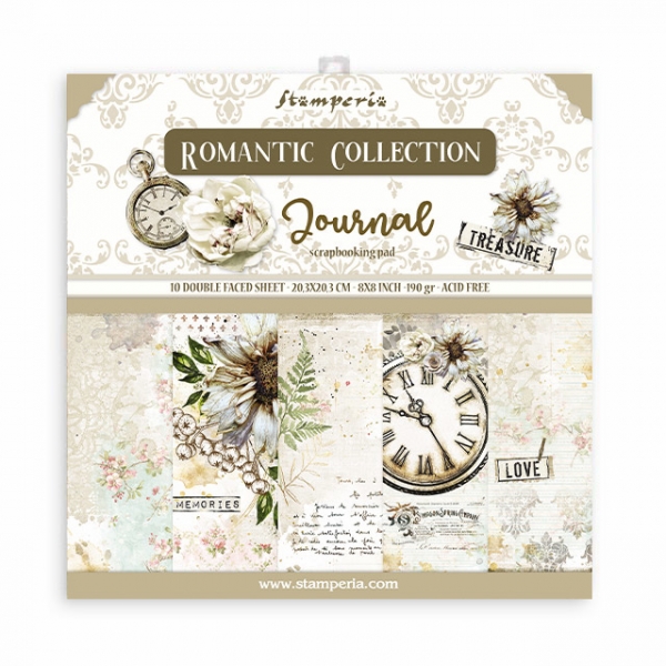 Romantic Journal 8x8 Paperpad - Stamperia