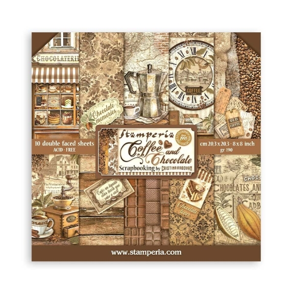 Coffee and Chocolate 8x8 Paperpad - Stamperia