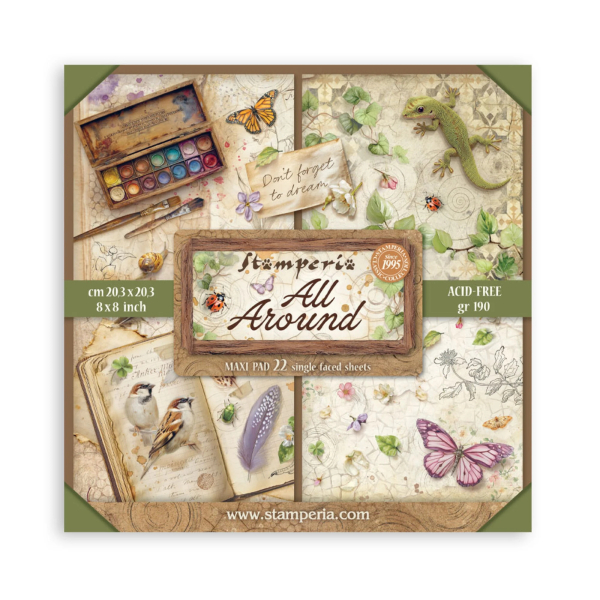All Around 8x8 Maxi Paperpad - Stamperia