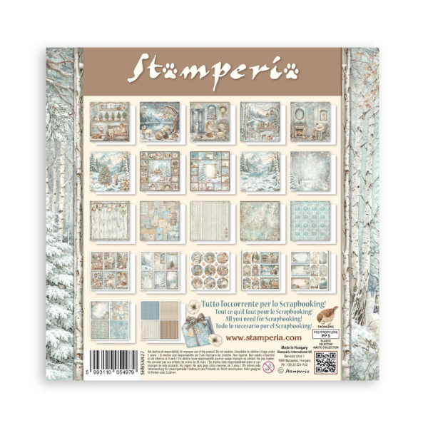 White Christmas 8x8 Maxi Paperpad - Stamperia