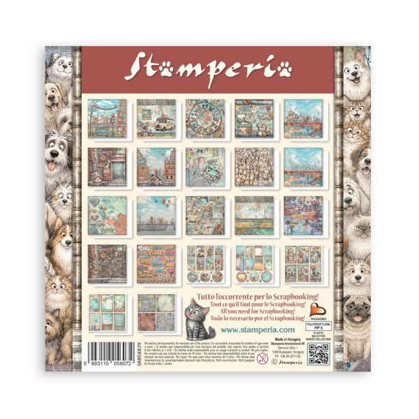 Furry Friends 2, 8x8 Maxi Paperpad - Stamperia