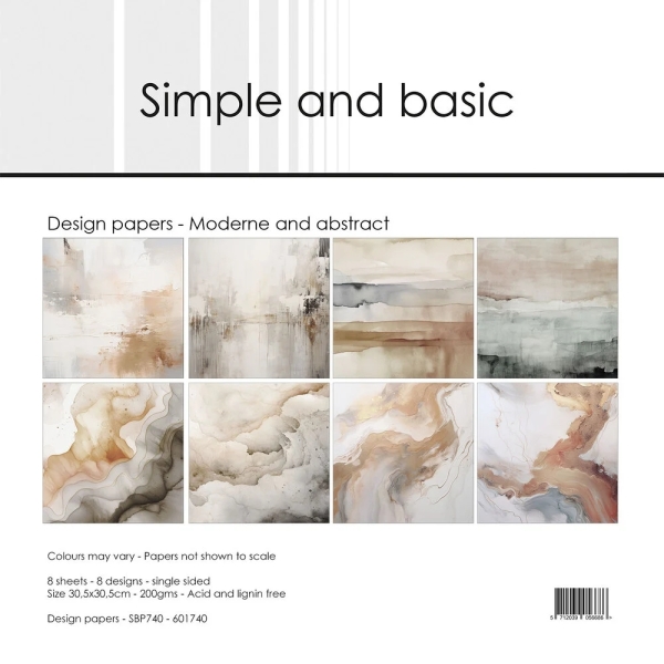 Moderne and Abstract 12x12 Paperpack - Simple and Basic