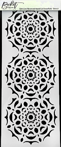 Slim Line Snowflake, Schablone - Picket Fence Studios