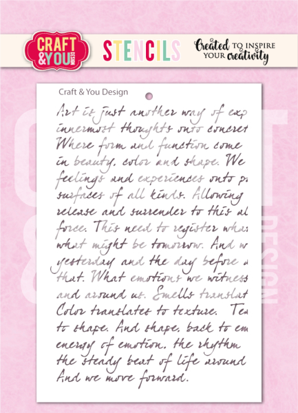 Handwritten Text, Schablone - Craft&You