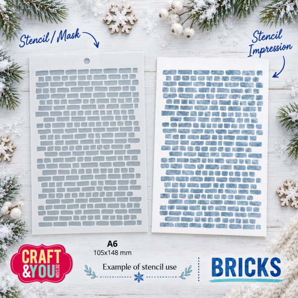 Bricks, Schablone - Craft&You