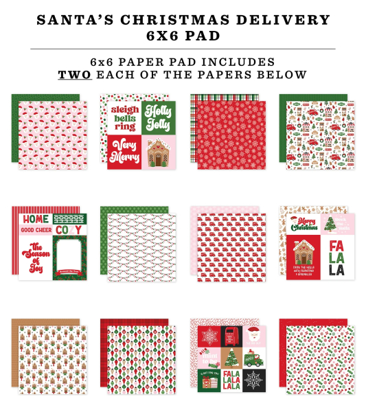 Santa's Christmas Delivery 6x6 Paperpad - Echo Park