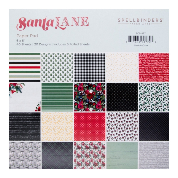 Santa Lane 6x6 Paperpad - Spellbinders