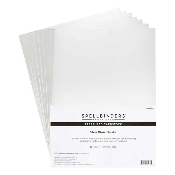 Silver Mirror Metallic Cardstock - Spellbinders