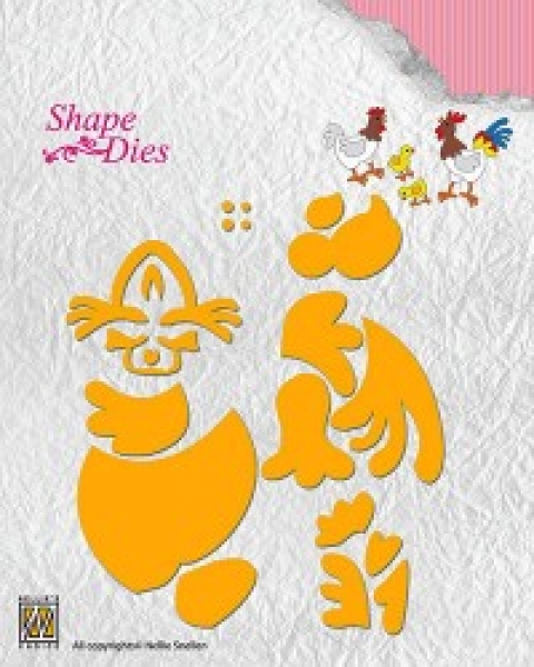 Shape Die Hahn & Henne, Stanze - Nellie's Choice