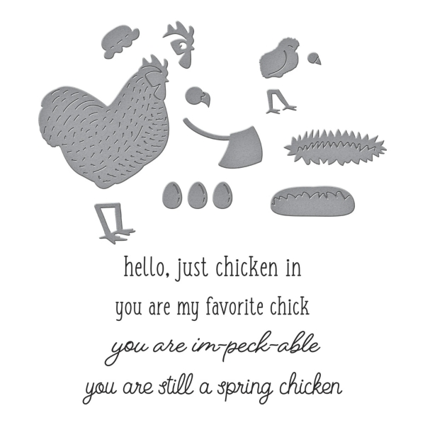 Spring Chicken, Stempel - und Stanzenset - Spellbinders