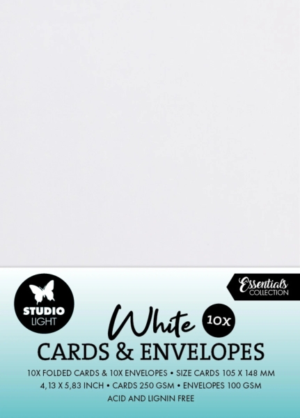 Cards & Envelopes A6, Weiss - Studiolight