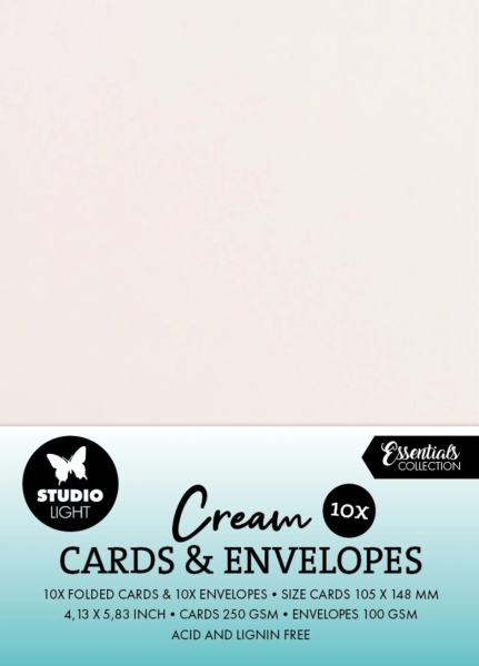 Cards & Envelopes A6, Cream - Studiolight