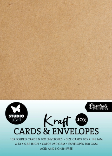 Cards & Envelopes A6, Kraft - Studiolight