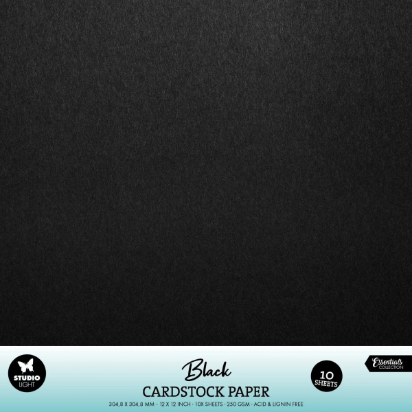 Black Cardstock 12"x12" - Studiolight