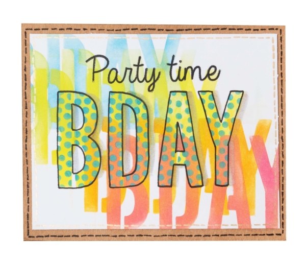 BDAY Sentiments, Schablone & Stempel - Studiolight