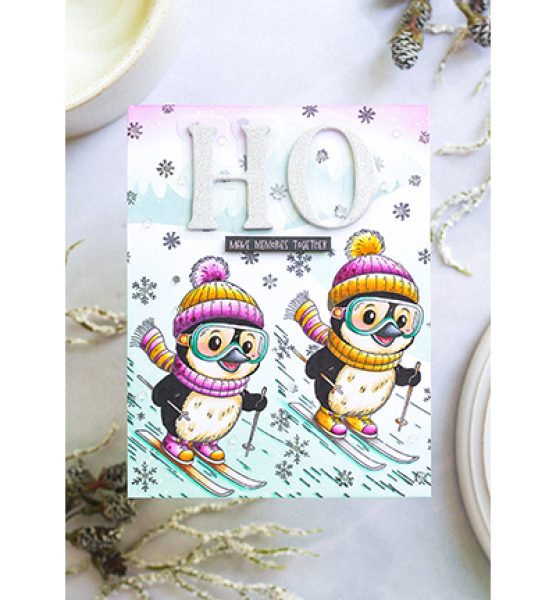 Skiing Penguin, Clearstamp - Studiolight