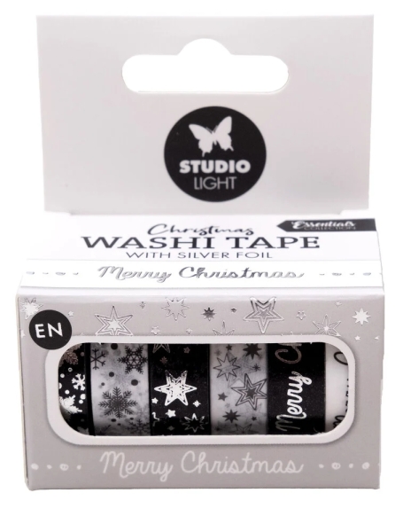 Christmas Washi Tape with Silver Foil - Studiolight