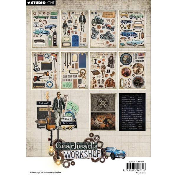 Gearhead's Workshop, A5 Die-Cut Paperpad - Studiolight