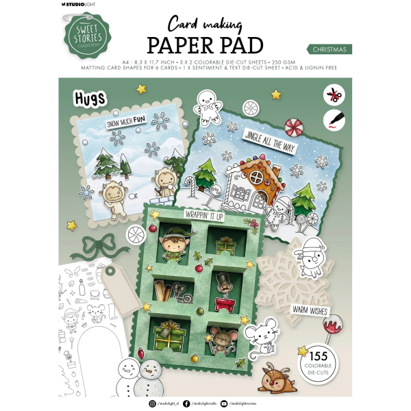 Christmas, Card Making Paperpad - Studiolight