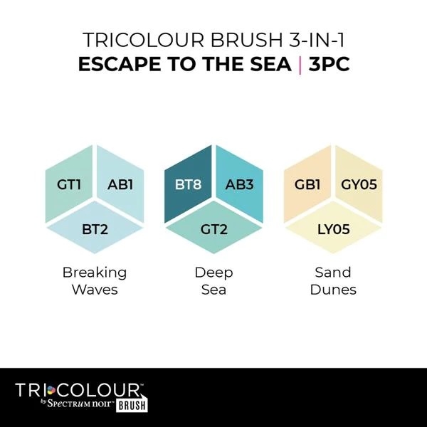 TriColour Brush, Escape To The Sea - Spectrum Noir