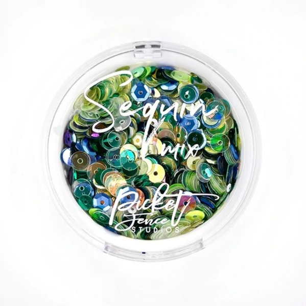 Green Seas Sequin Mix - Picket Fence Studios