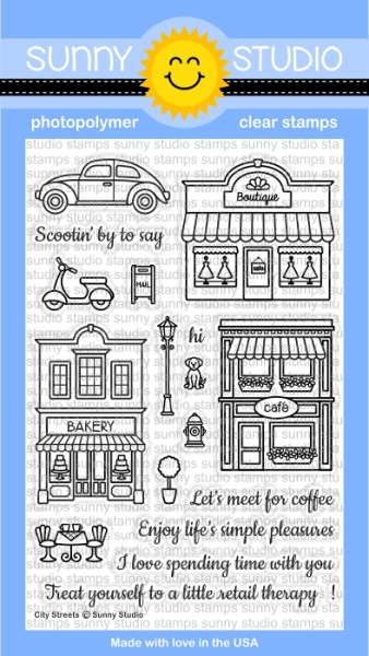 City Streets, Clearstamp - Sunny Studio Stamps