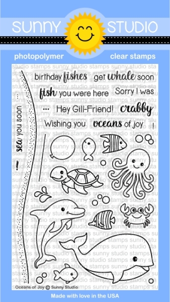 Oceans of Joy, Clearstamp - Sunny Studio Stamps