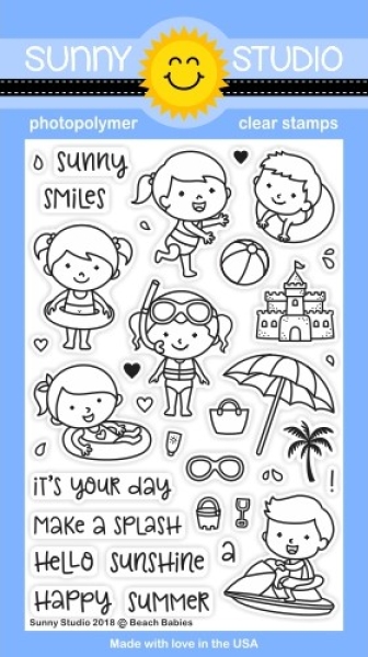 Beach Babies, Clearstamp - Sunny Studio Stamps