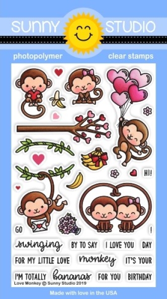 Love Monkey, Clearstamp - Sunny Studio Stamps