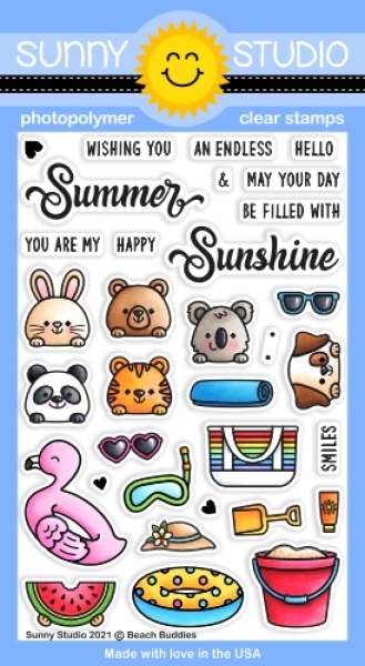 Beach Buddies, Clearstamp - Sunny Studio Stamps