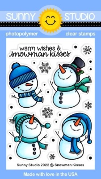 Snowman Kisses, Clearstamp - Sunny Studio Stamps