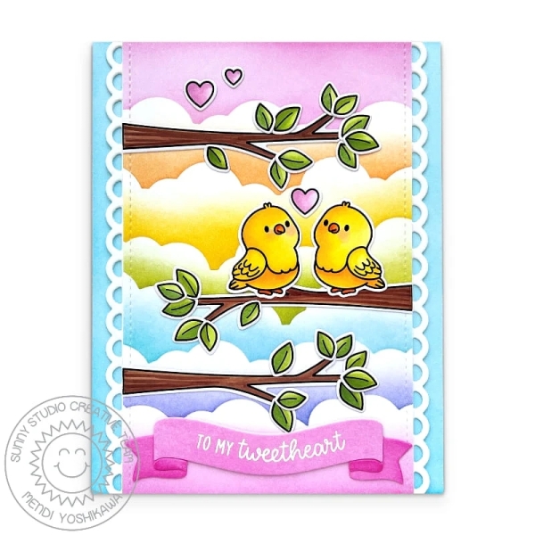 Love Birds, Clearstamp - Sunny Studio Stamps