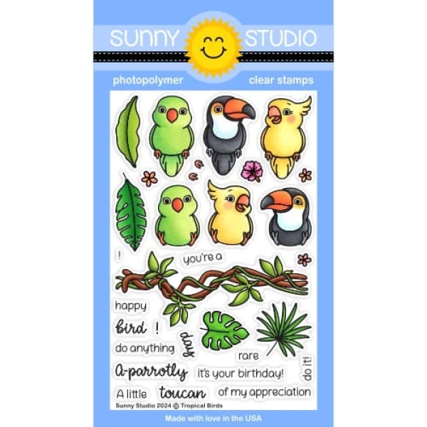 Tropical Birds, Clearstamp - Sunny Studio Stamps