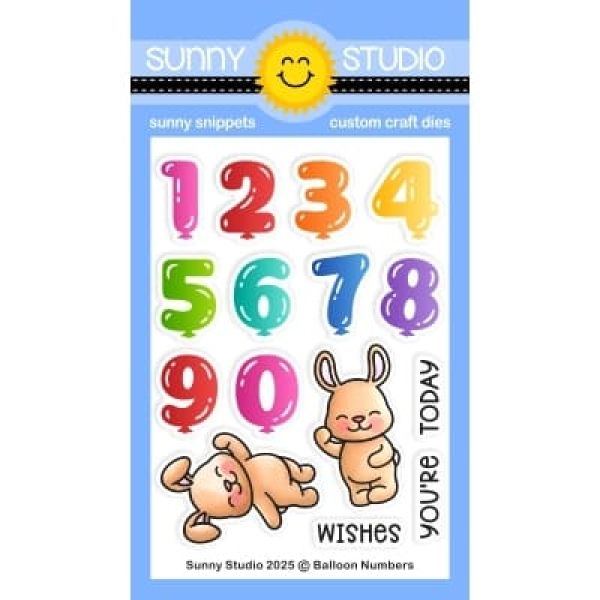 Balloon Numbers, Clearstamp - Sunny Studio Stamps
