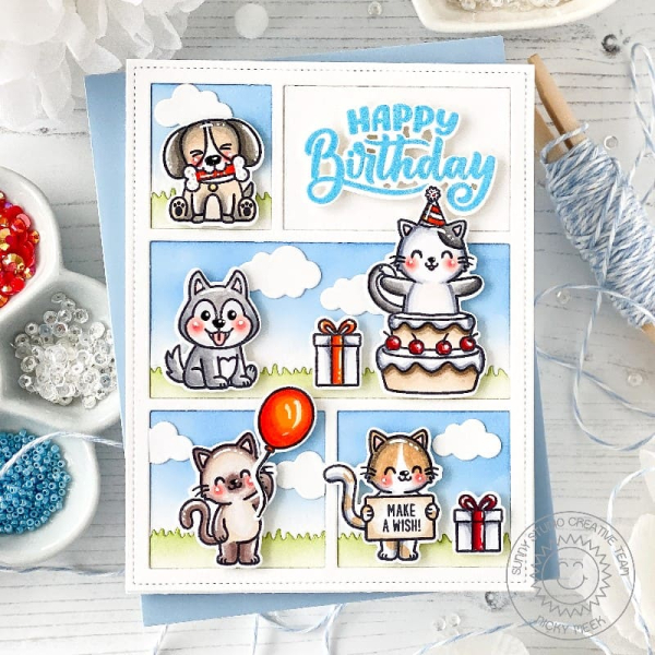 Party Pets, Clearstamp - Sunny Studio Stamps